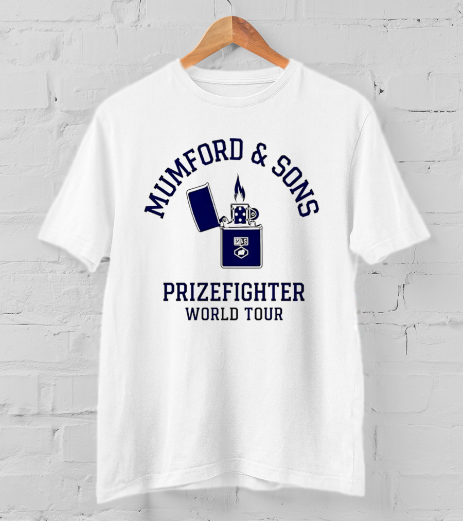 Mumford And Sons Prizefighter World Tour 2026 North America Lighter Flame T-Shirt