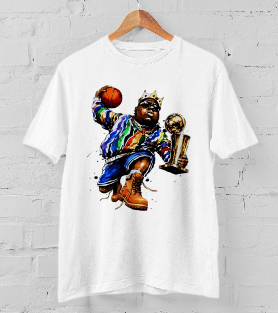 New York Knicks Basketball Biggie Smalls Crown Trophy T-Shirt