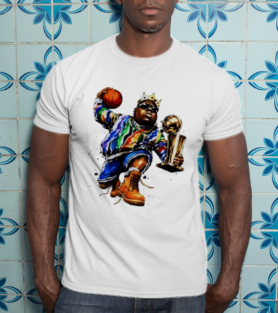 New York Knicks Basketball Biggie Smalls Crown Trophy T-Shirt