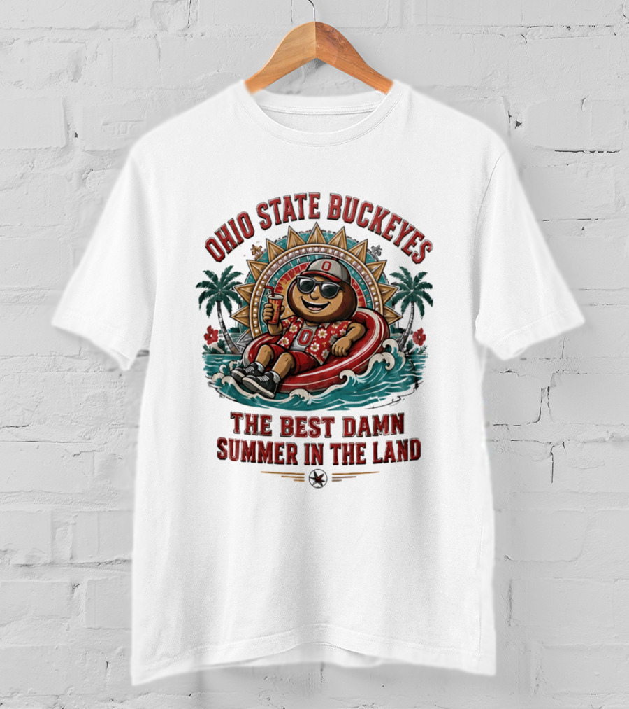 Ohio State Buckeyes Brutus Summer Vibes The Best Damn Summer In The Land T-Shirt