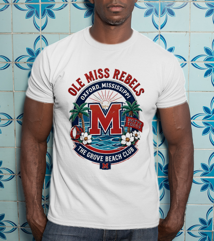 Ole Miss Rebels Oxford Mississippi The Grove Beach Club Hotty Toddy M T-Shirt