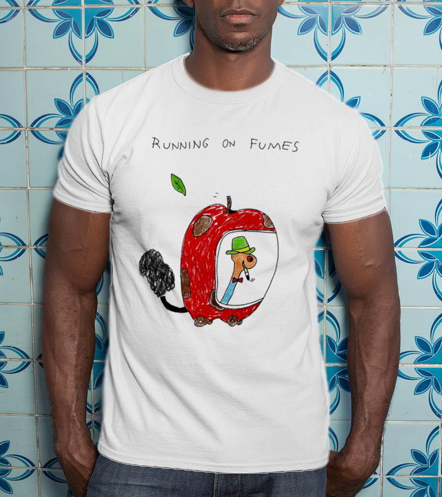 Running On Fumes Lowly Worm Apple Car T-Shirt