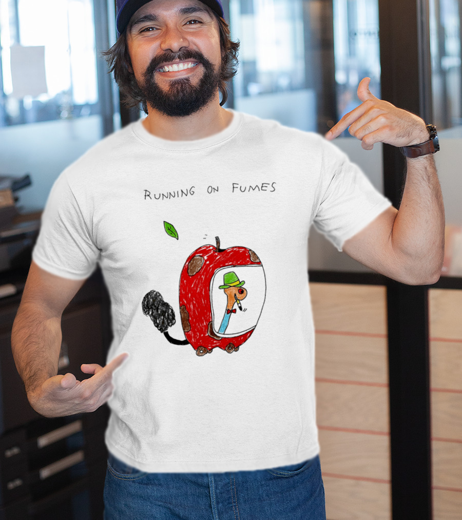 Running On Fumes Lowly Worm Apple Car T-Shirt