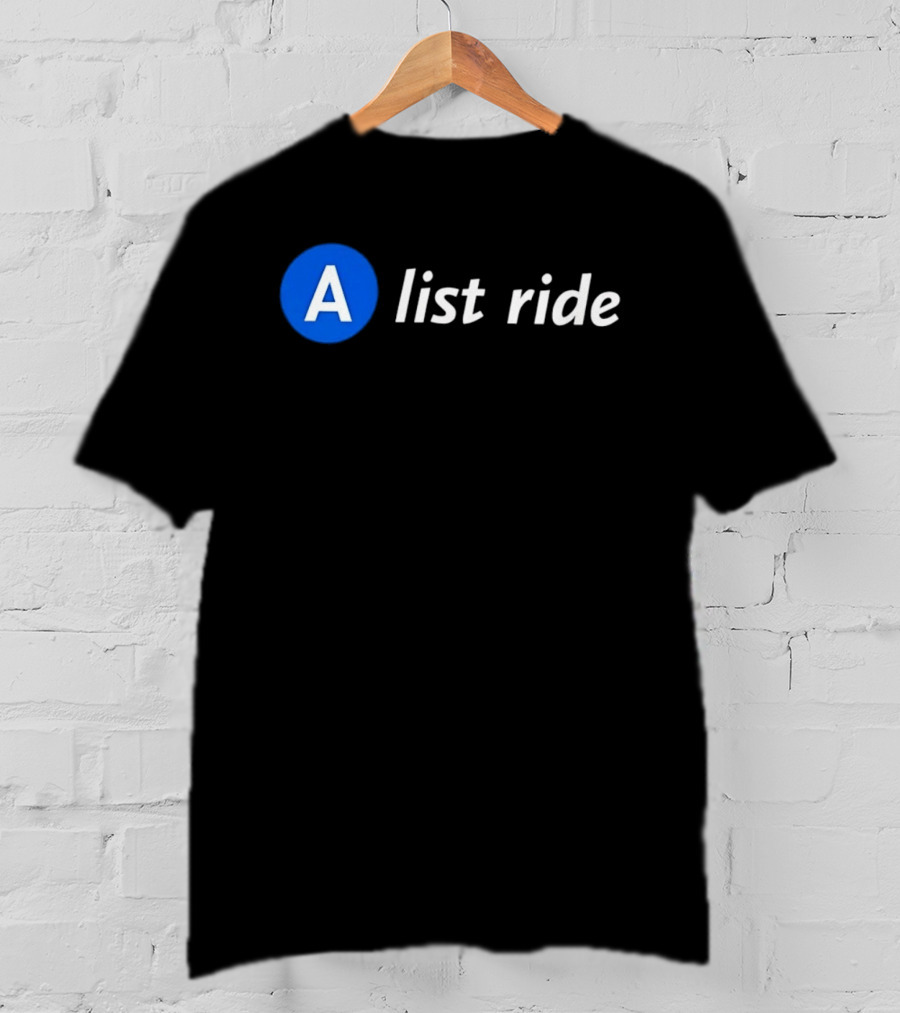 A List Ride Blue Circle Letter A T-Shirt