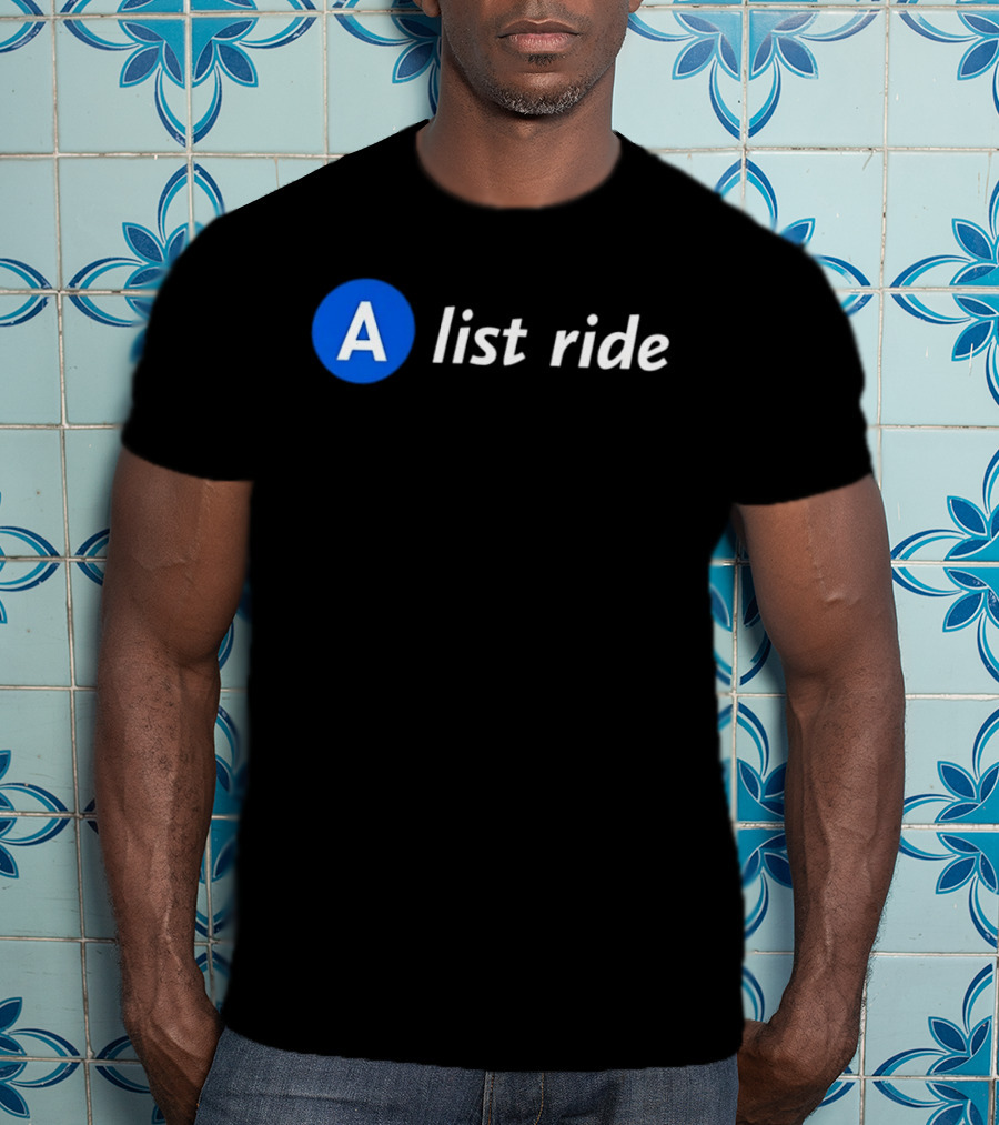 A List Ride Blue Circle Letter A T-Shirt