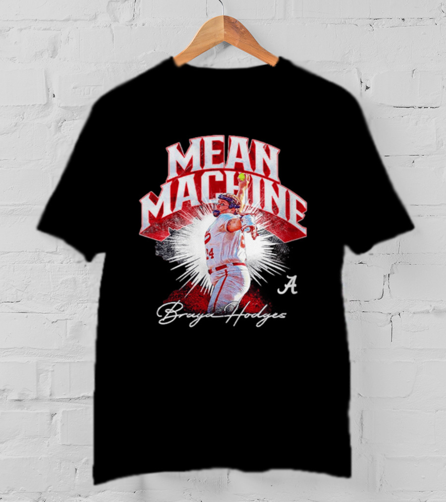 Mean Machine Braya Hodges Alabama Softball Player Collage T-Shirt