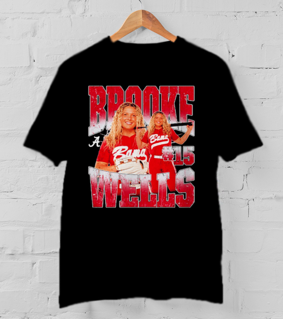 Brooke Wells Bama Softball #15 Player Collage Alabama T-Shirt
