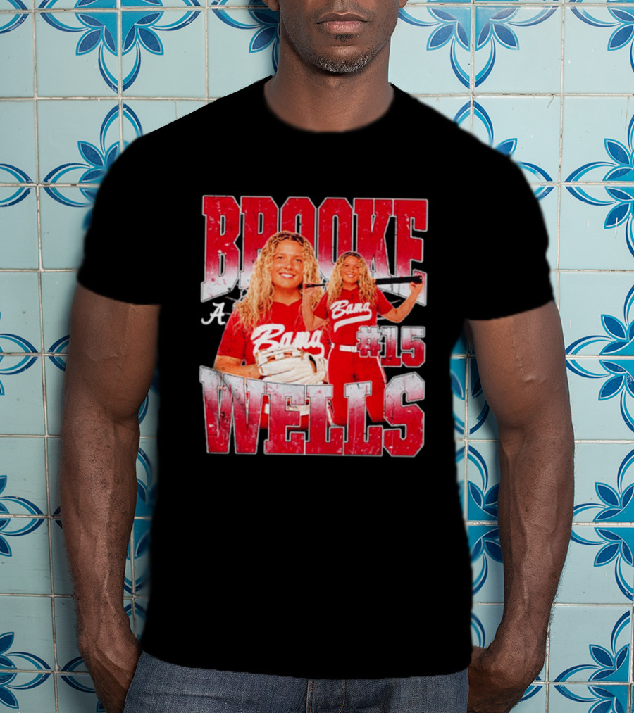 Brooke Wells Bama Softball #15 Player Collage Alabama T-Shirt