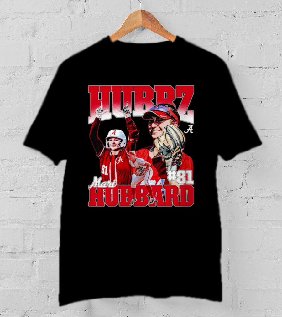 Mari Hubbard Alabama Softball Hubz #81 NCAA Player Collage T-Shirt