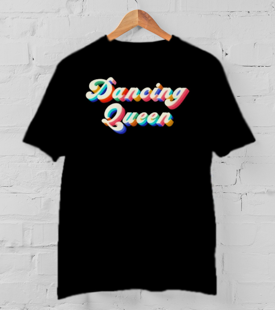 Dancing Queen Retro Multicolor Rainbow 3D T-Shirt