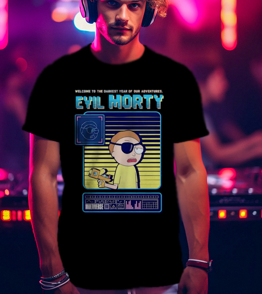 Welcome To The Darkest Year Evil Morty Multiverse Adventure Eyepatch T-Shirt