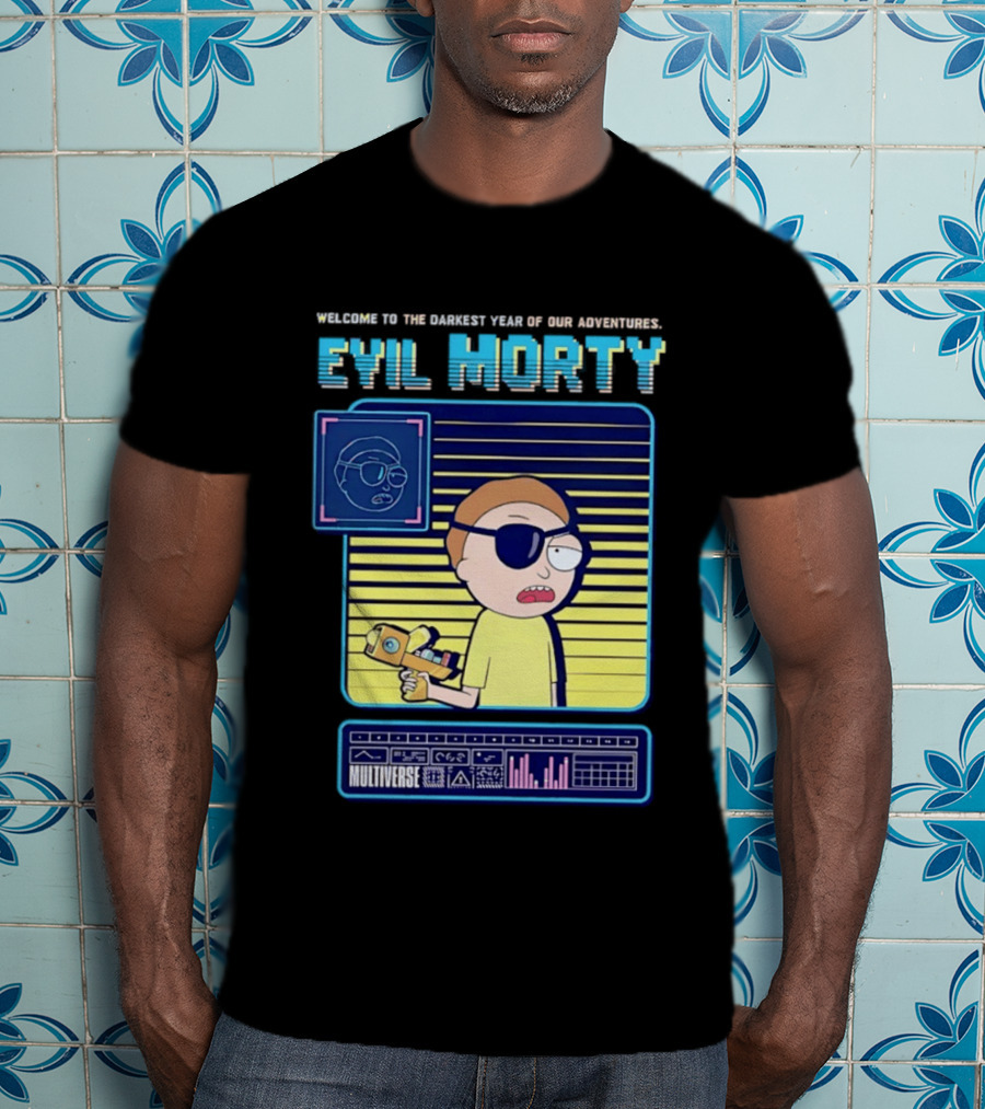 Welcome To The Darkest Year Evil Morty Multiverse Adventure Eyepatch T-Shirt