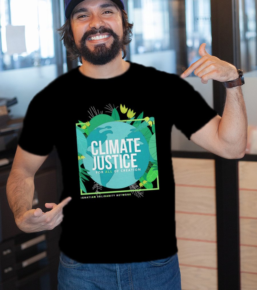 Ignatian Solidarity Network Climate Justice For All Of Creation Earth Floral T-Shirt