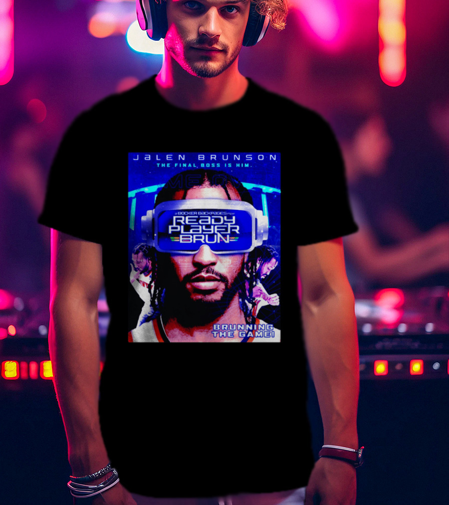 Jalen Brunson NY Knicks Ready Player Brun The Final Boss Brunning The Game T-Shirt