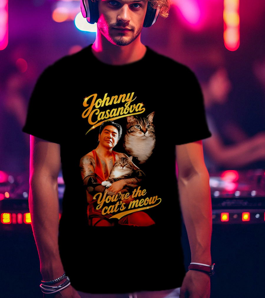 Johnny Casanova Cat's Meow JK Pop Cats T-Shirt