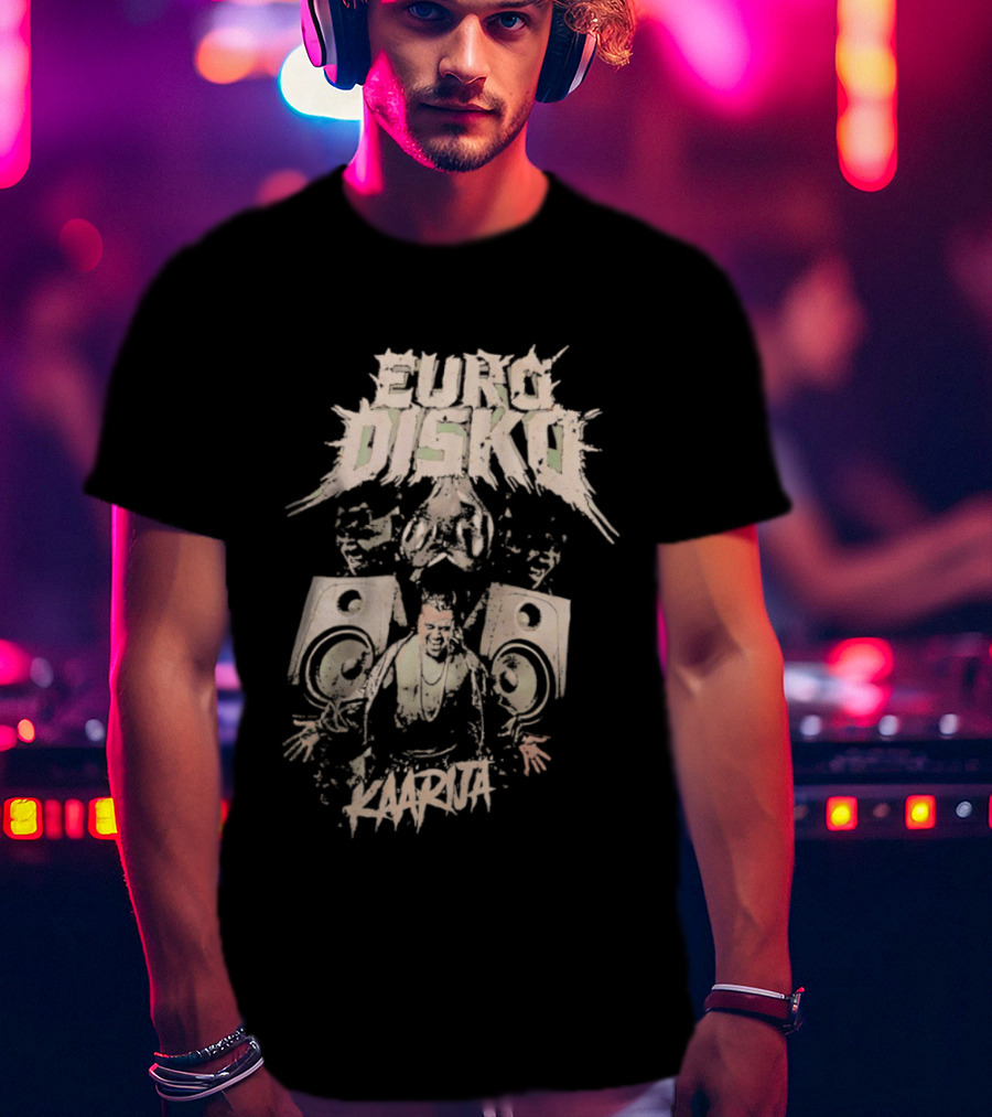 Euro Disko Kaarija Music Speakers And Dance Party T-Shirt