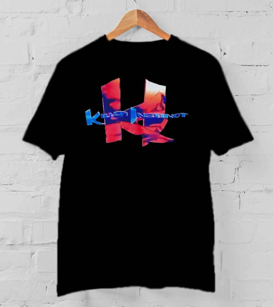 Killer Instinct Title With Red And Blue Abstract T-Shirt