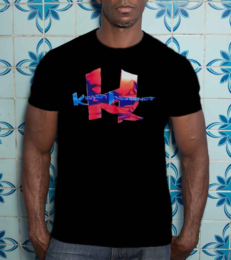 Killer Instinct Title With Red And Blue Abstract T-Shirt