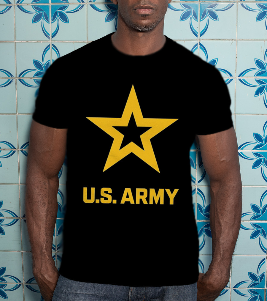 U.S. Army Yellow Star Emblem Service Support T-Shirt