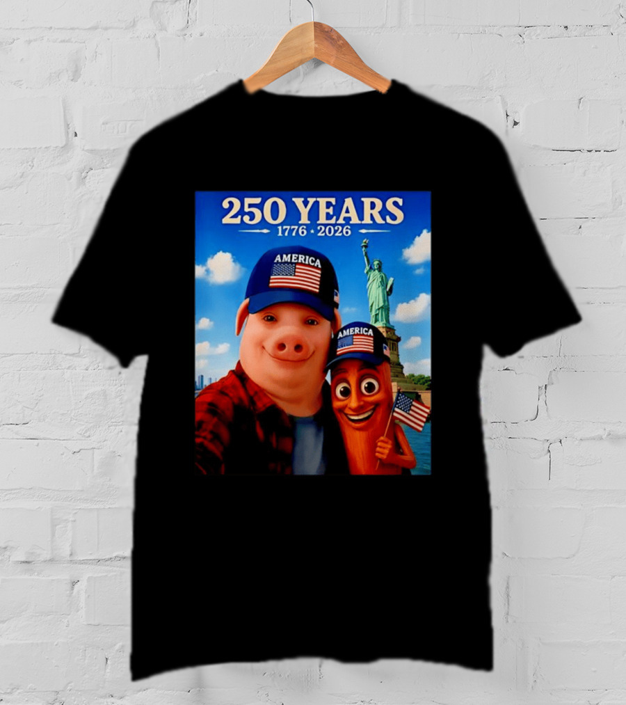 250 Years 1776 2026 America Tung Tung Tung Sahur Statue Of Liberty T-Shirt