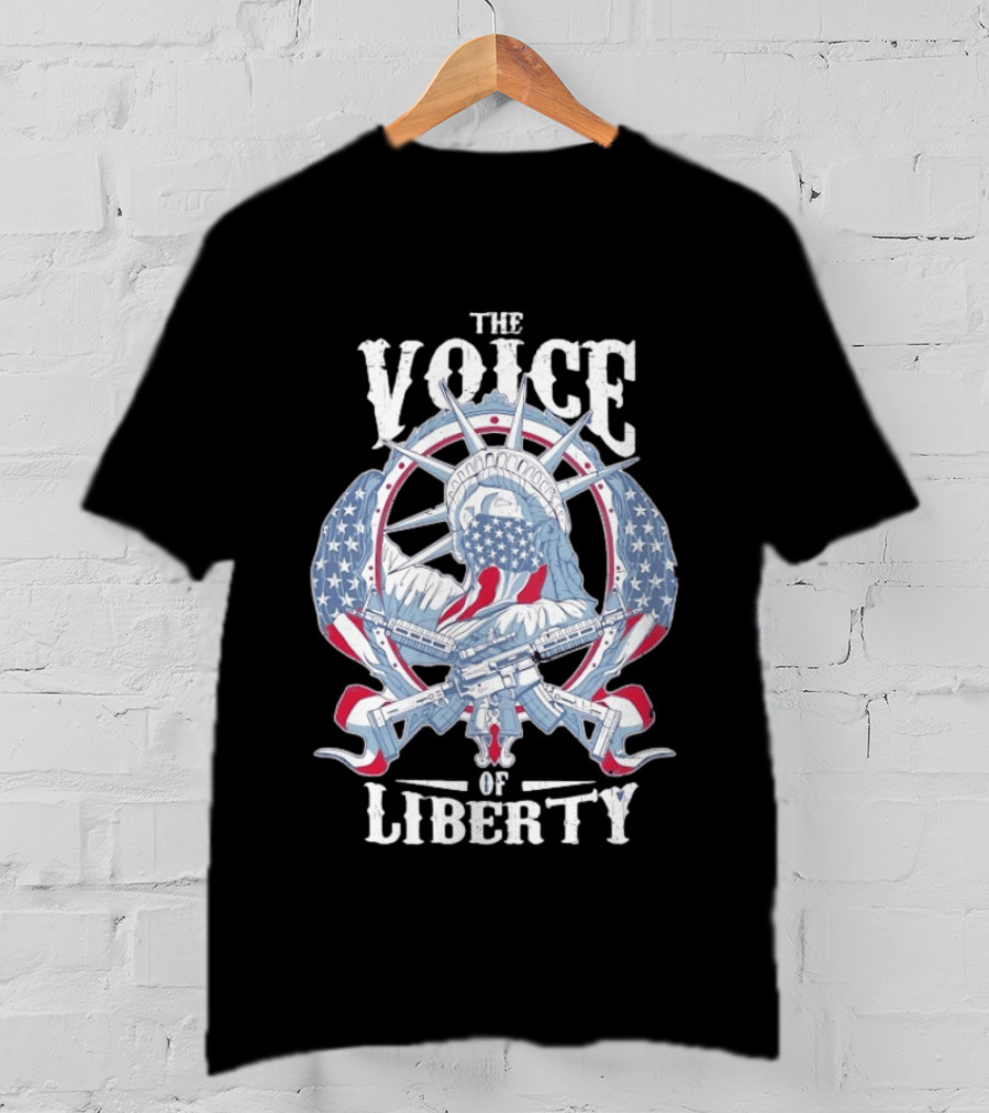 The Voice Of Liberty American Patriot Second Amendment Guns Statue T-Shirt