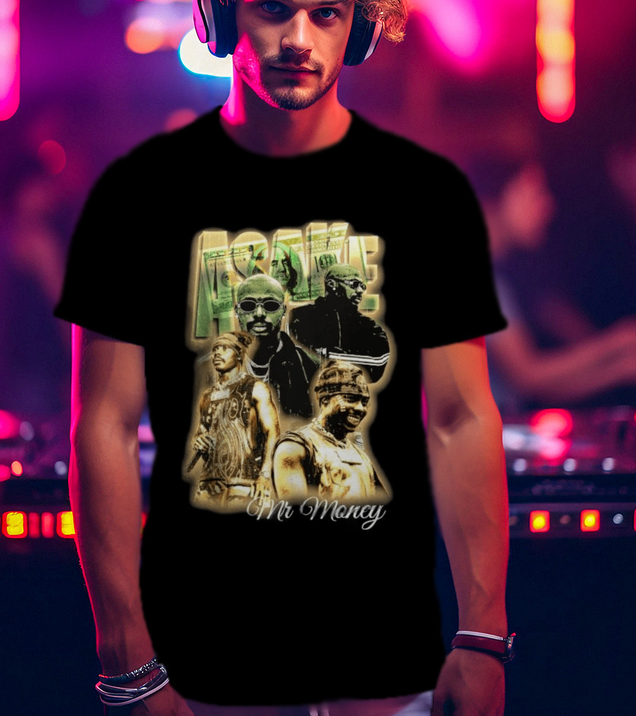 Asake Mr Money Music Artist Collage With Stylish Sunglasses And Fashionable Outfits T-Shirt