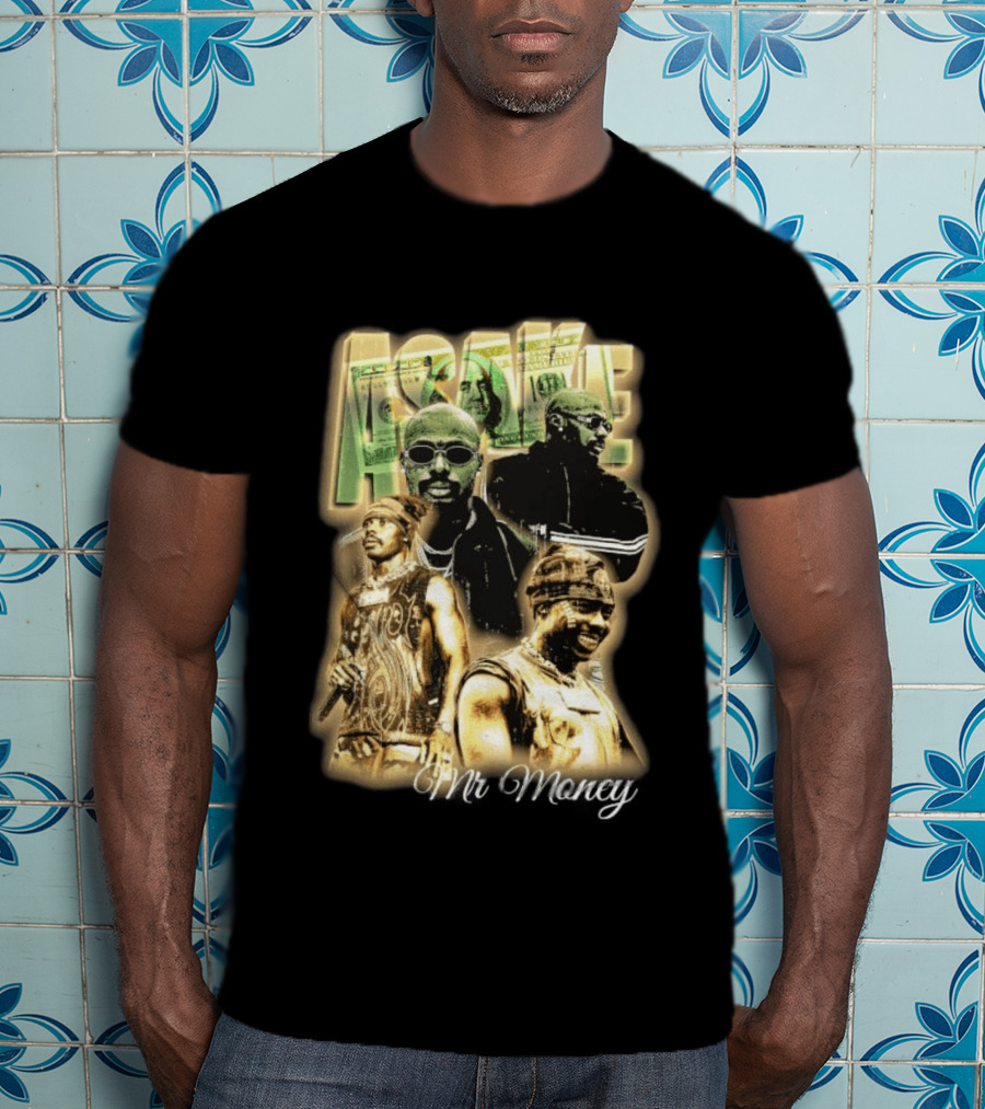 Asake Mr Money Music Artist Collage With Stylish Sunglasses And Fashionable Outfits T-Shirt