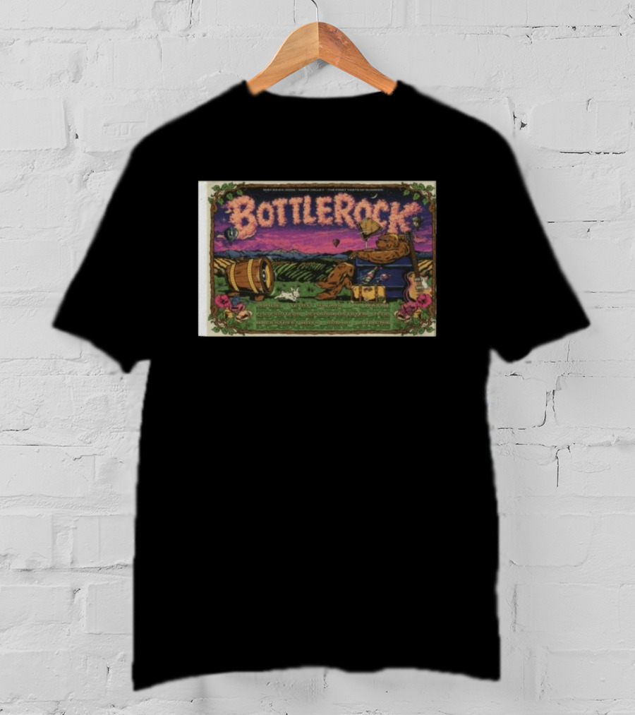 BottleRock Napa Valley Festival 2026 Grateful Dead Hot Air Balloons Fields T-Shirt