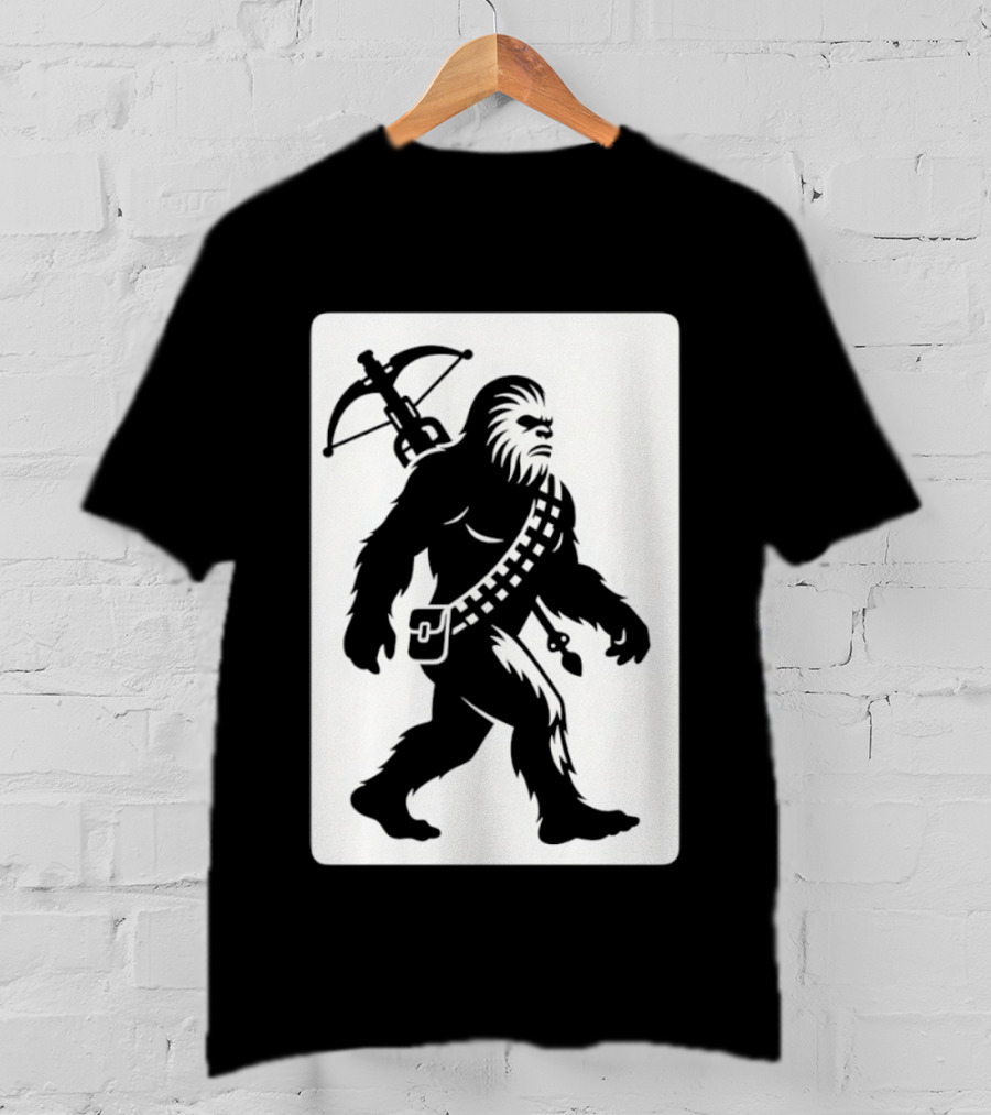 Chewbacca Bigfoot Star Wars Wookiee Hunter Sci Fi Creature Crossbow Trekker T-Shirt