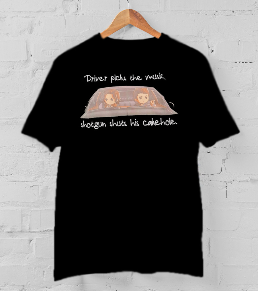 Supernatural Chibi Dean Sam Impala Driver Picks The Music Shotgun Shuts His Cakehole T-Shirt