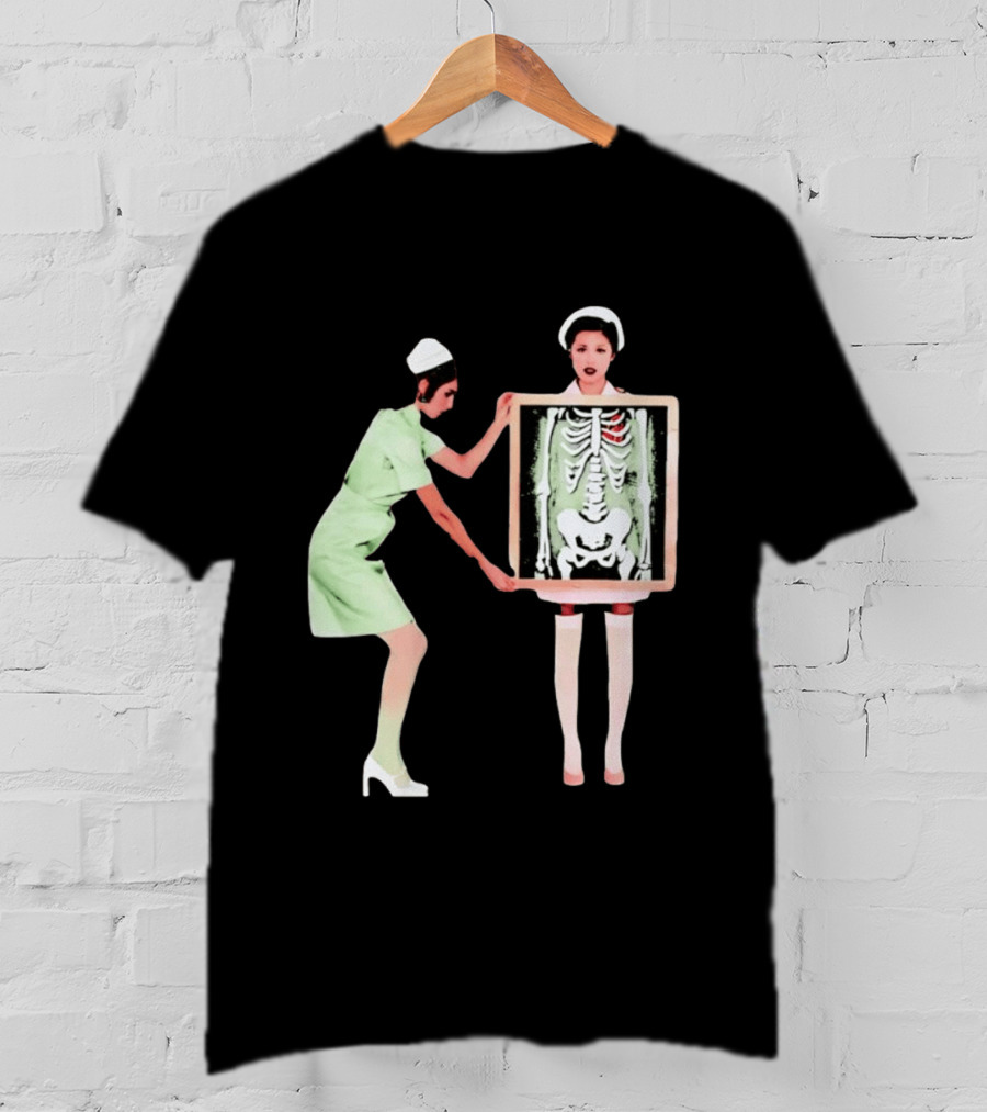 Nurse With X Ray Skeleton And Red Heart T-Shirt