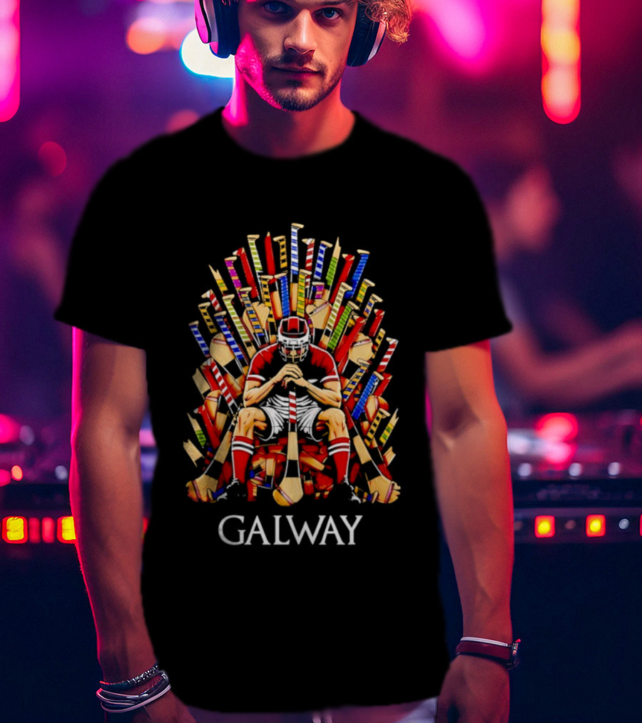 Offaly Galway Player Throne Of Hurleys T-Shirt