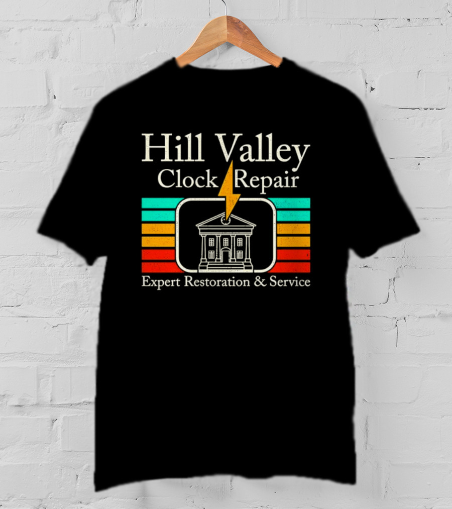 Hill Valley Repair Expert Restoration Service Lightning T-Shirt