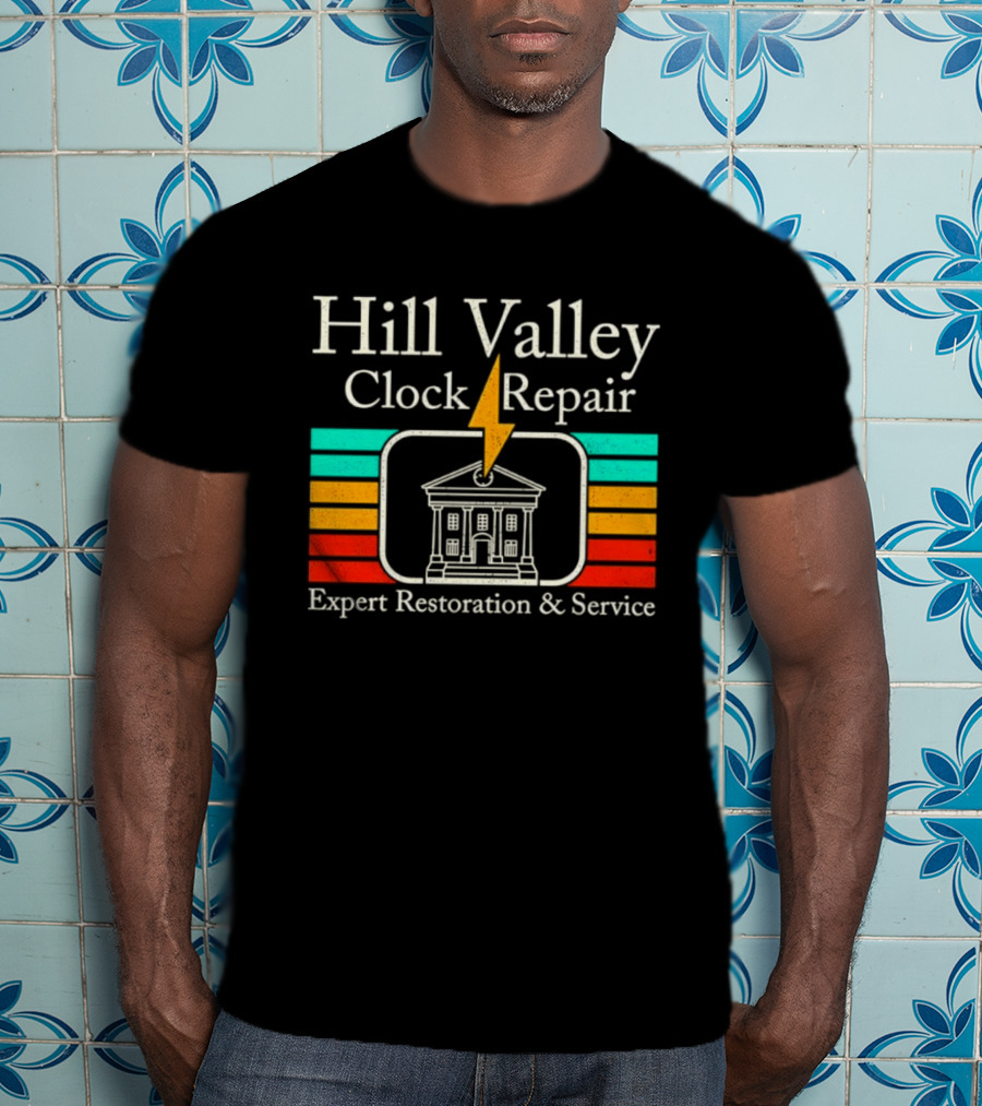 Hill Valley Repair Expert Restoration Service Lightning T-Shirt
