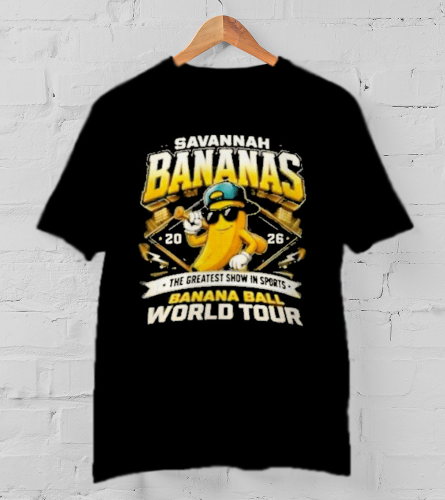Savannah Bananas Banana Ball World Tour 2026 Baseball Event T-Shirt
