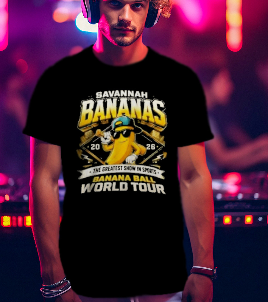 Savannah Bananas Banana Ball World Tour 2026 Baseball Event T-Shirt