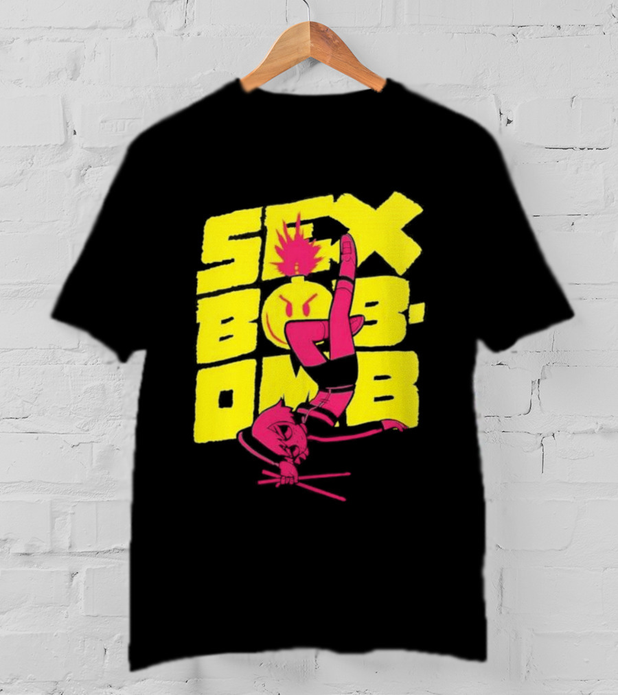 Scott Pilgrim Vol 3 Infinite Sadness 20th Anniversary Sex Bob Omb Explosion T-Shirt