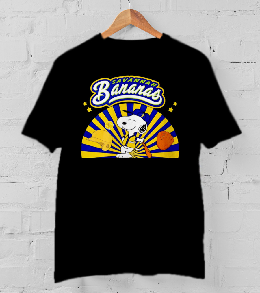 Snoopy Savannah Bananas Baseball Batting Stance T-Shirt