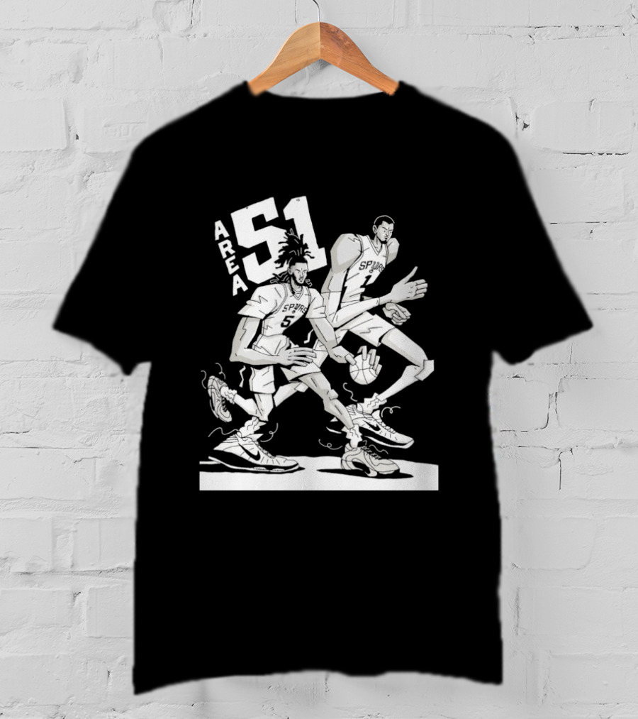 Spurs Area 51 Basketball Duo Aliens T-Shirt