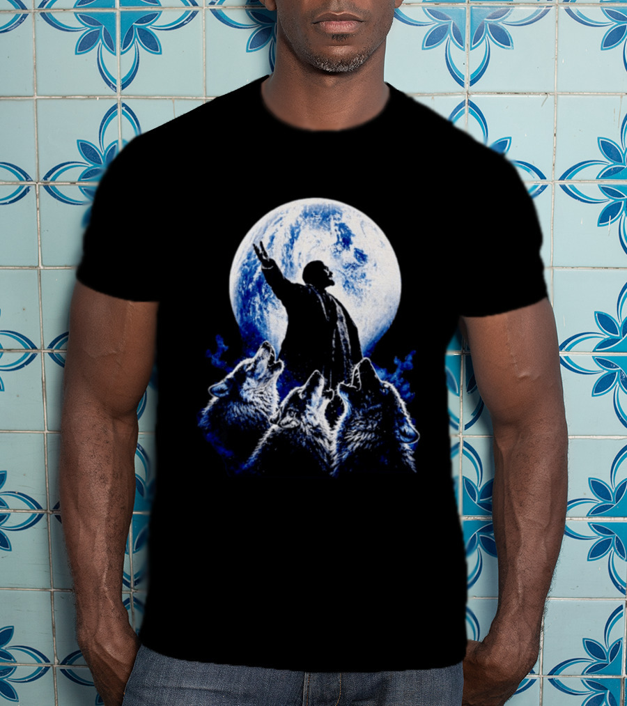 Vladimir Lenin Moon Wolves Howling Speaker T-Shirt