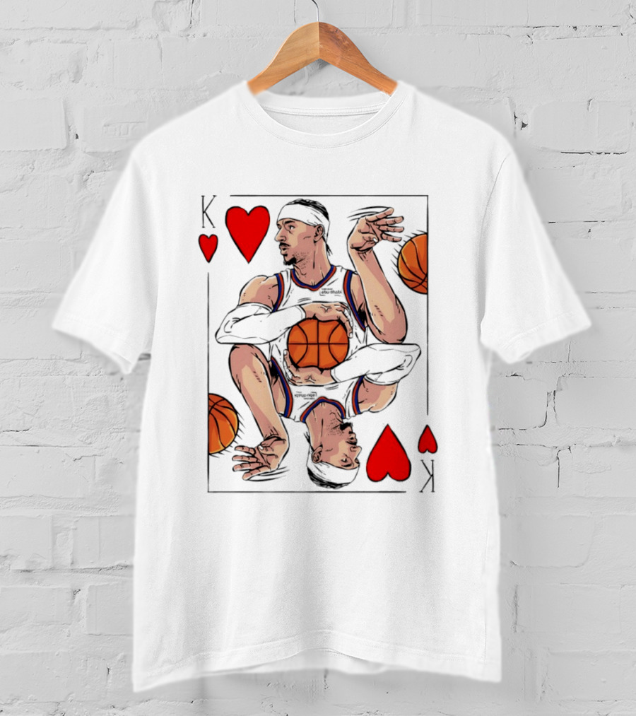 Josh Hart New York Knicks King Of Hearts NBA Card T-Shirt