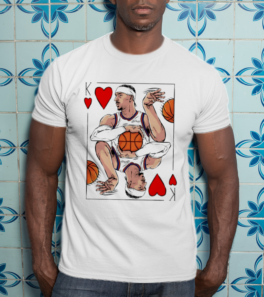 Josh Hart New York Knicks King Of Hearts NBA Card T-Shirt