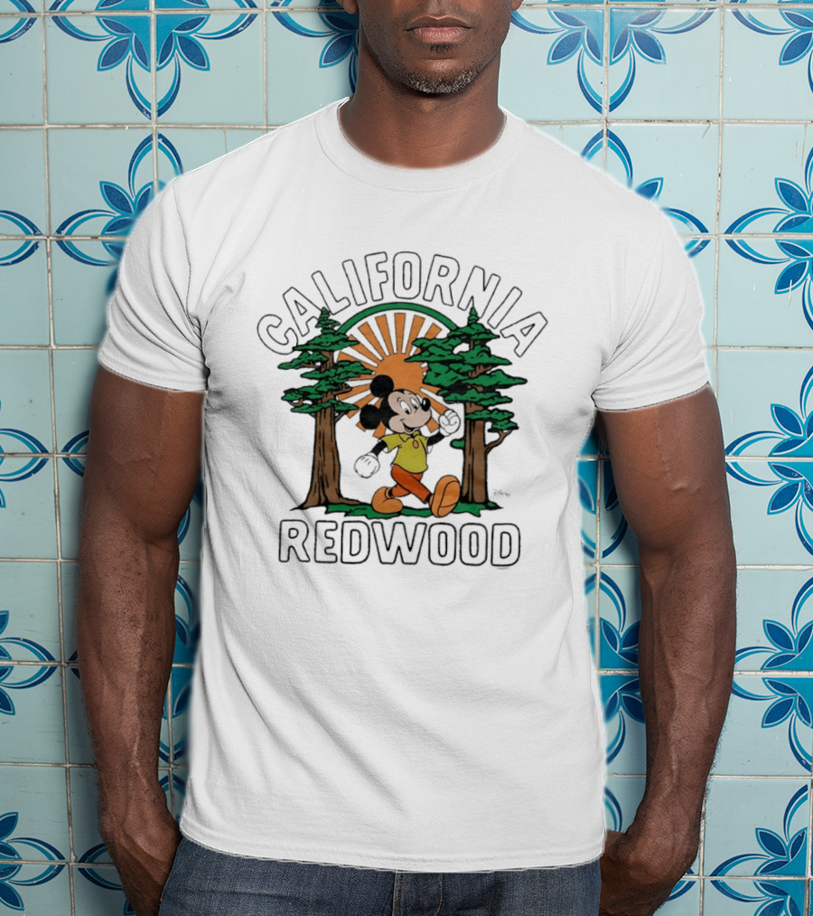 Mickey Mouse California Redwood Adventure Disney National Park Outdoors Travel T-Shirt