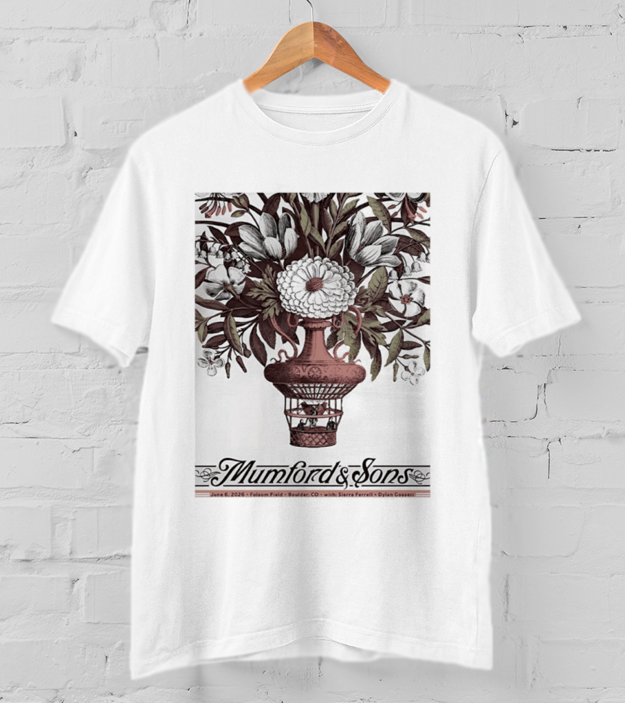 Mumford And Sons Folsom Field Boulder Colorado June 6 2026 Event With Sierra Ferrell And Dylan Connell T-Shirt
