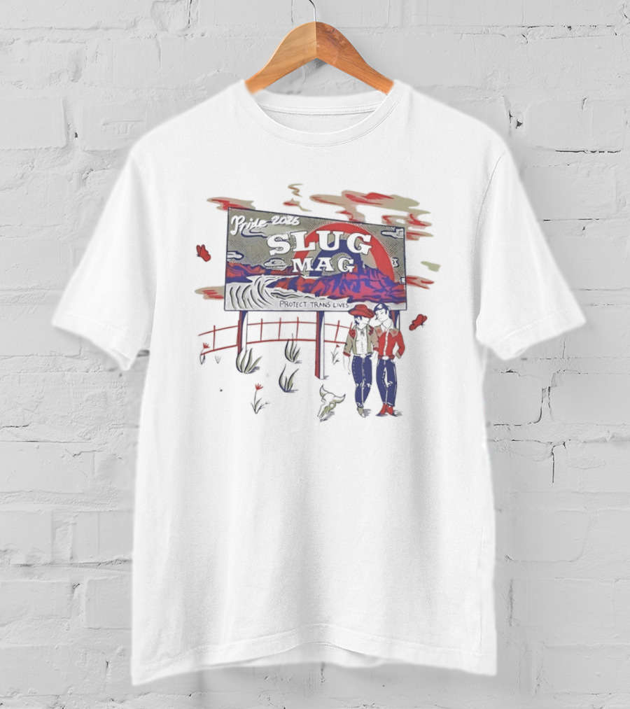 Pride 2026 Slug Mag Protect Trans Lives Desert Cowboy Rodeo Western Culture T-Shirt