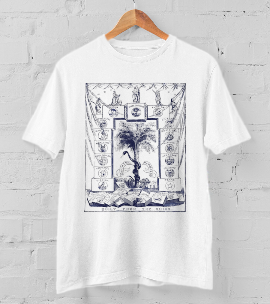 Southern Republic Built From The Ruins South Carolina Georgia Florida Palm Tree T-Shirt