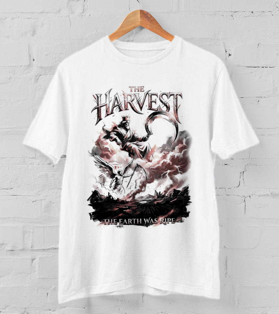 The Harvest Ripe Earth Dark Reaper Scythe T-Shirt
