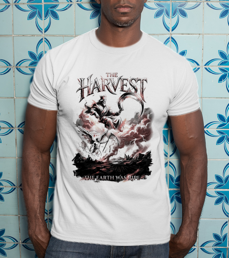 The Harvest Ripe Earth Dark Reaper Scythe T-Shirt
