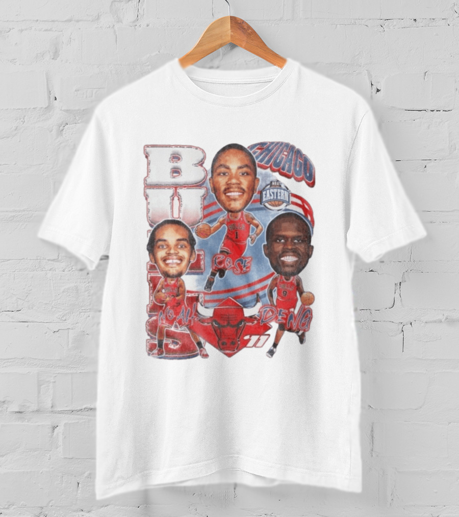 Chicago Bulls Noah Rose Deng NBA Eastern Conference Basketball Stars 11 T-Shirt