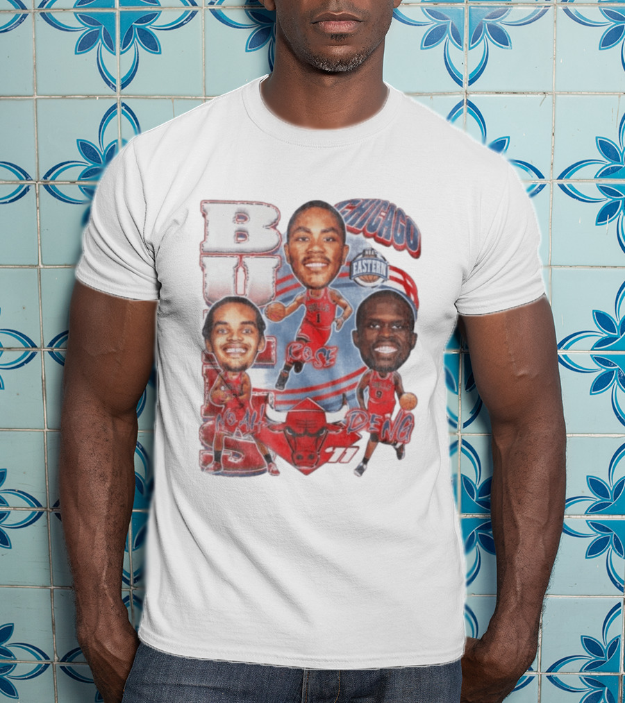 Chicago Bulls Noah Rose Deng NBA Eastern Conference Basketball Stars 11 T-Shirt